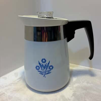 Rare 4-cup CorningWare Percolator - Blue Cornflower