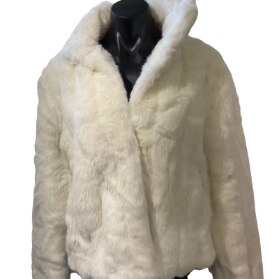 Jay Jays Womens  Size 14 Fur Coat White 
