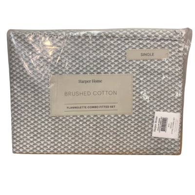 BNWT Harper Home Single Flannelette Combo Fitted Set