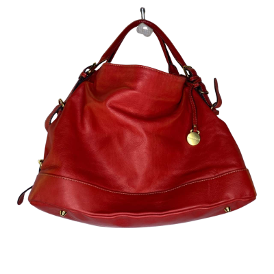 Rabeanco Womens Leather Handbag Red/ orange