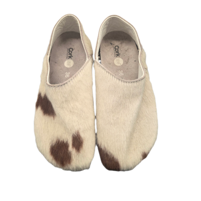 OTZ Shoes "Cork Lite" Cow-Hide Hair-On Leather Loafers - Size EU 36