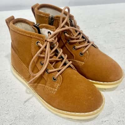 Country Road Leather Brown Desert Boots Size 280