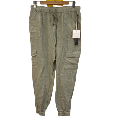 BNWT Nicole Miller Size L Khaki Linen Pants