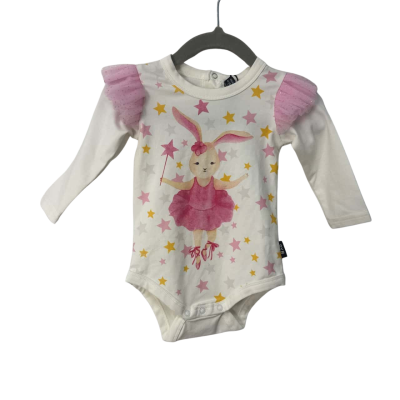 Rock Your Baby bunny   Size 3-6m Playsuit Cream / Pink  