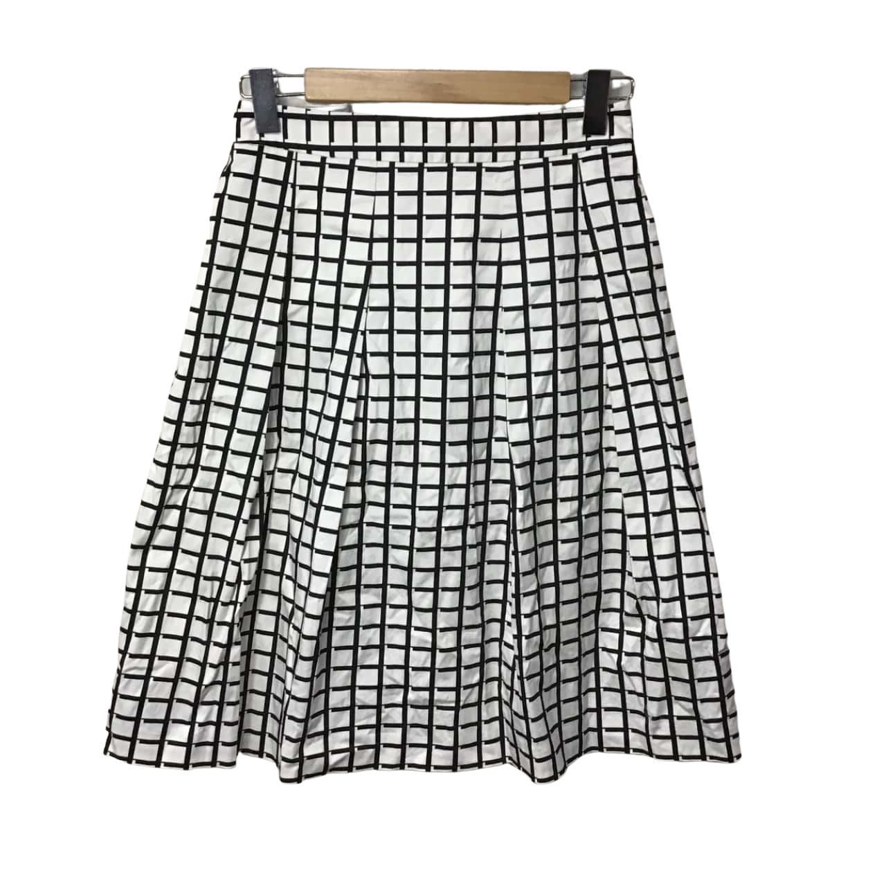David Lawrence Womens Size 8 White / Black Checked Aline Skirt (s)