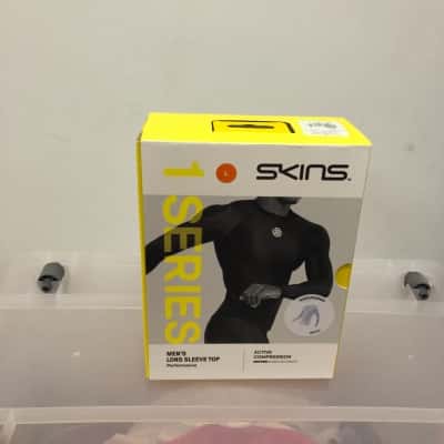 Mens Skins Series-1 Mens Compression Size L Long Sleeve Top White New In Box #2