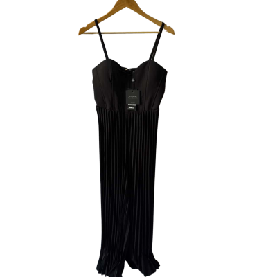 Club L Womens  Size 12 Sleeveless Jumpsuit / Wide Leg Jumpsuit Black  