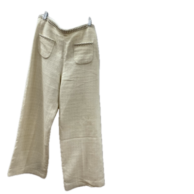 Sandro Womens  Size 42 Straight Leg Pants Cream 