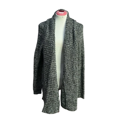  Womens  Size 10 Cardigan Black  / Pattern / White 