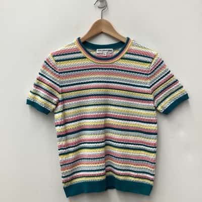 Uniqlo x Ines De La Fressange Short Sleeve Knitted Top - Size S 