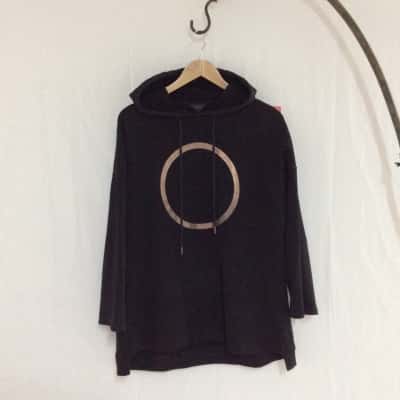 TIRELLI Unisex Loose Fit Black Size L Hoodie 