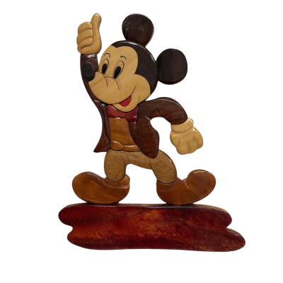 VINTAGE - Wooden Mickey Mouse Wall Hanging 