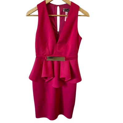 Lipsy Womens  Size 10 Midi Dress Pink  