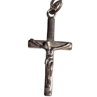 Silver Jesus Christ Necklace 