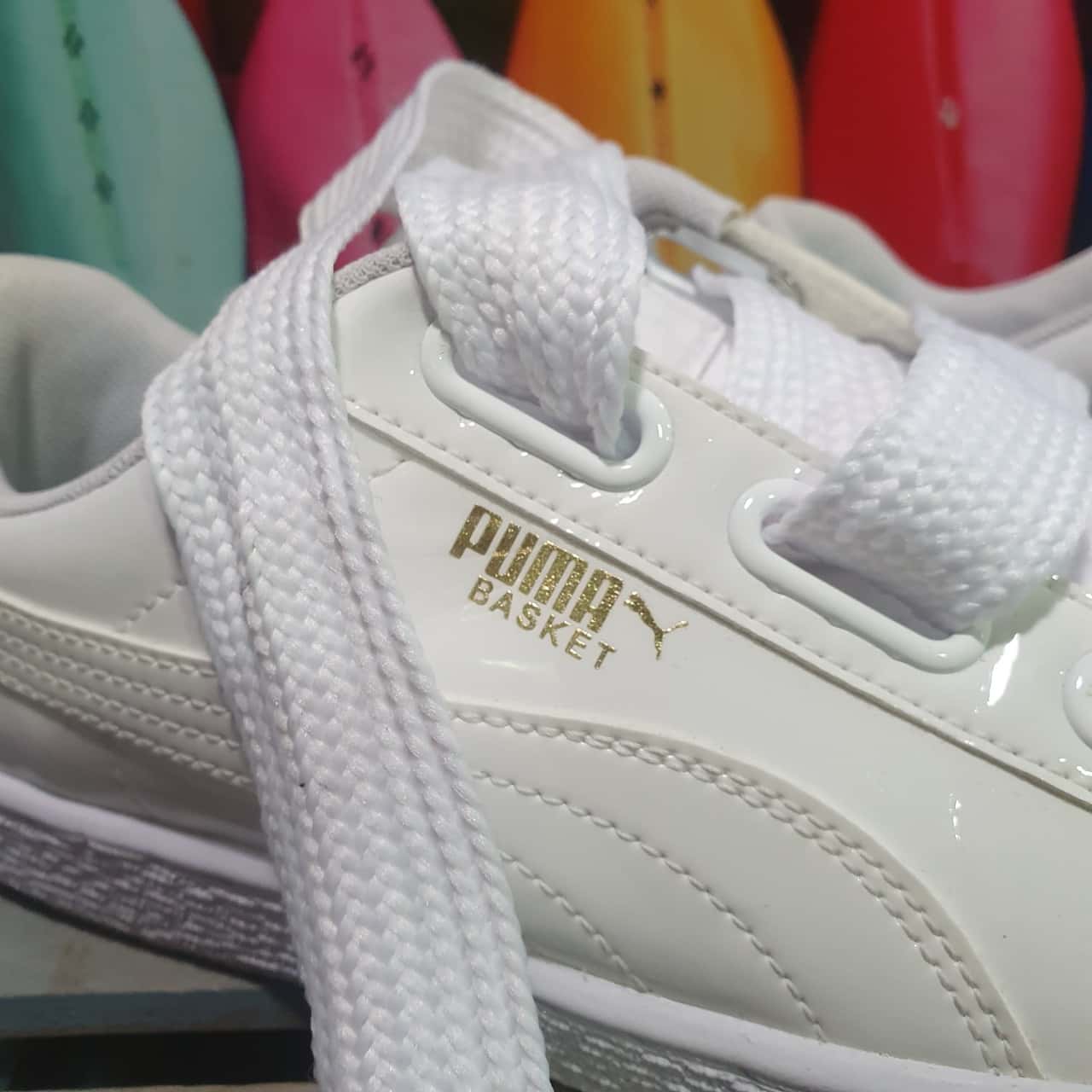 Puma Basket Shoes Size 9/40/6.5 White