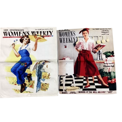  Reproduction Vintage Woman’s Weekly Tea Towels 1940 1954