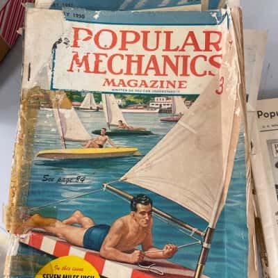 Vintage Popular Mechanics magazines from 1950-1953. X 9