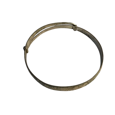  Vintage Hinged Engraved Bangle 925 Approx 6.5cm dia