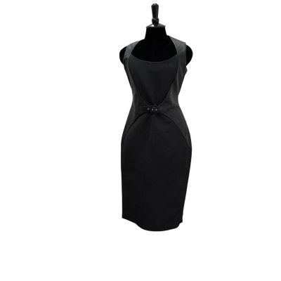 Arthur Galan Womens Size 12 Midi / Sleeveless/Work Dress Black  