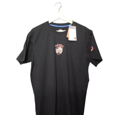 Asics Mens Size L Western Bulldogs T-shirt Black  