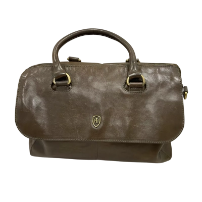 Tumble & Hide British Brand Italian Leather Bowler/Doctor-Style Grab Bag
