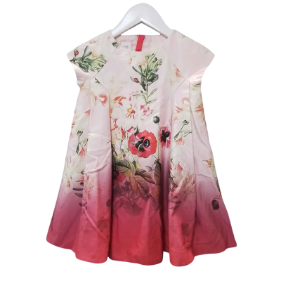 Baker Baby by Ted Baker Size 2 Pink & Red Floral Dress