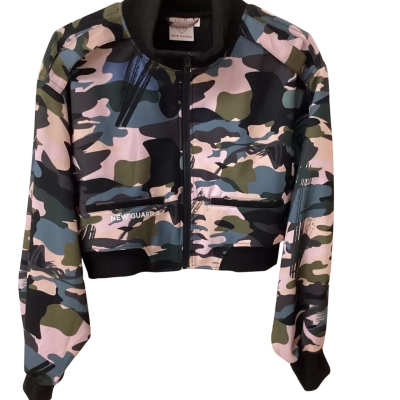 New Guard Mini Bomber Jacket Black & Pink Size 12 