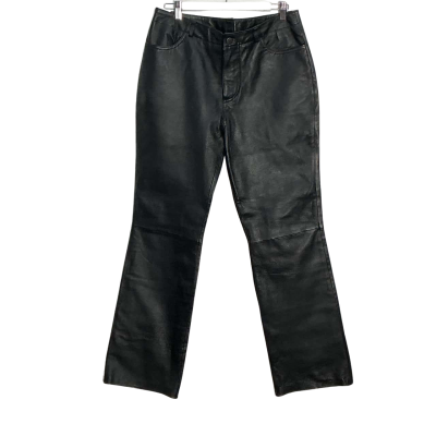 Just Jeans Womens  Size 12 Leather Pants Black  