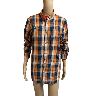 Kathmandu Mens  Size S Checked Shirt Blue / Orange 