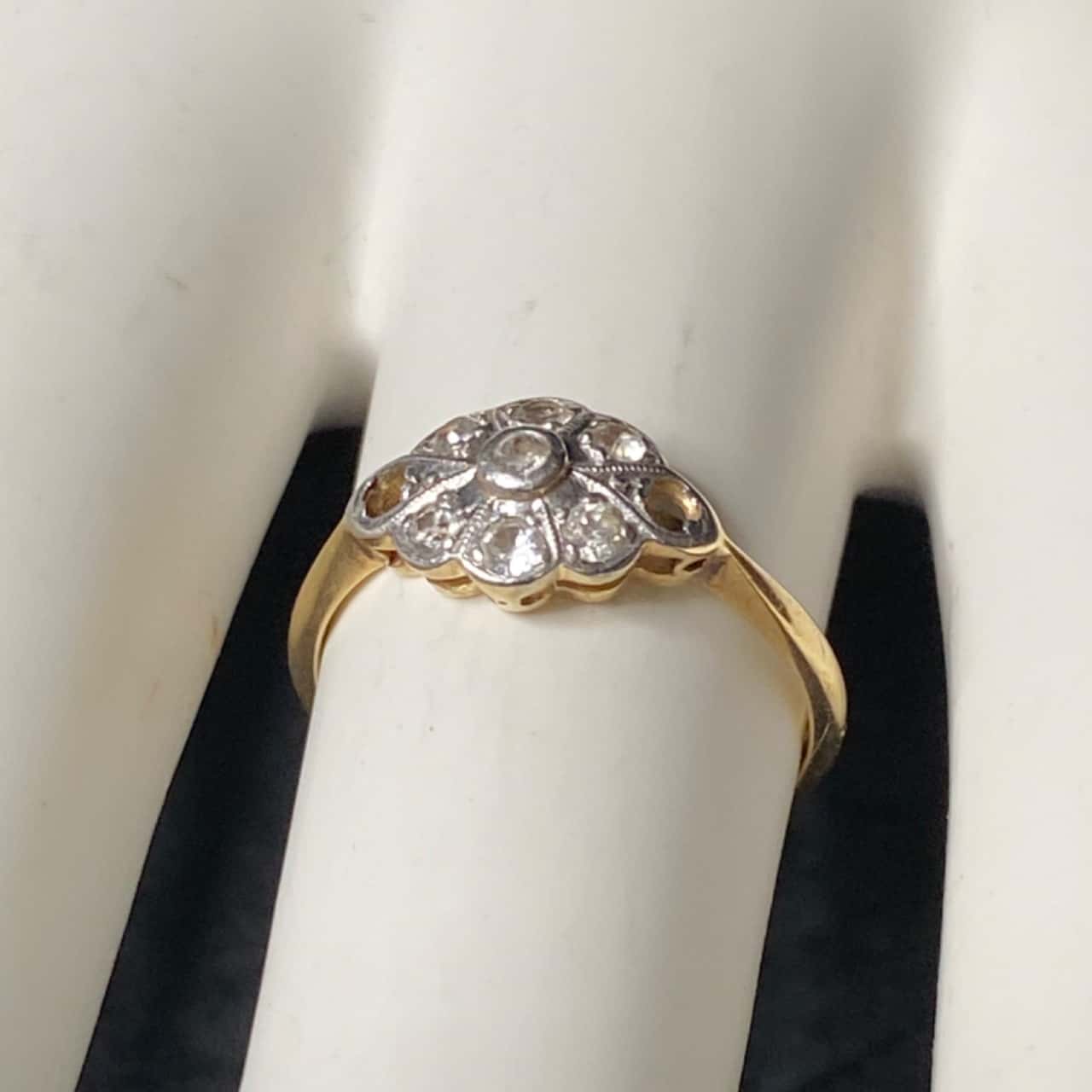 Claire Sterling Silver Ring plated in 18K Gold with Red Stones main image 0