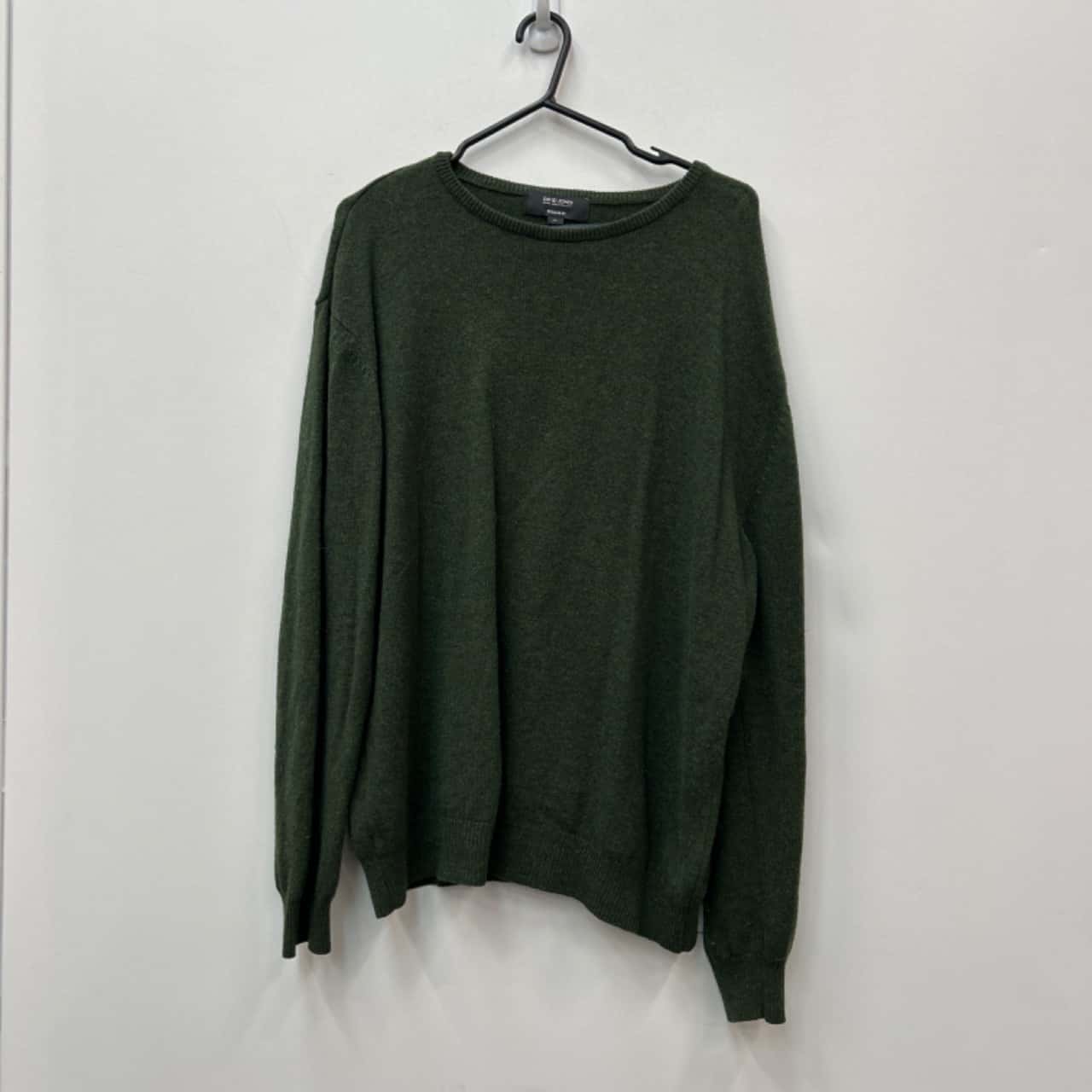 David Jones Regular Fit Size XL Green 100 merino wool jumper (s)