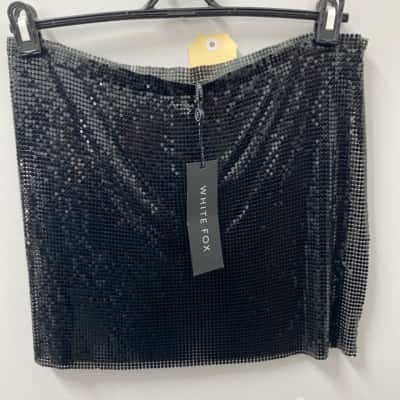 White Fox Womens  Size M Mini Skirt Black  