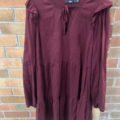 Sportsgirl Womens  Size 12 Burgundy Mini Dress 