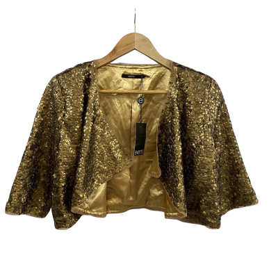 Events Womens  Size 14 Sequin Bolero Gold 
