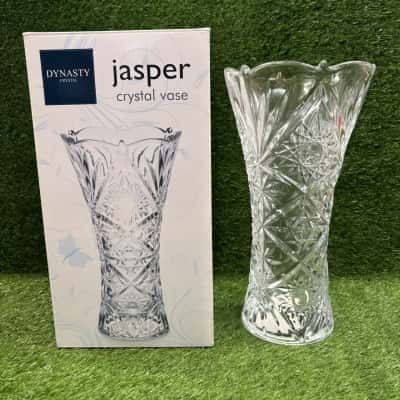 Dynasty Crystal Jasper Vase (New in Box)