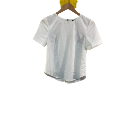 BNWT Basque Womens  Size 8 Short Sleeve Top White RRP $59.95