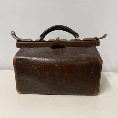 Antique Brown Doctor Bag/ Gladstone Bag