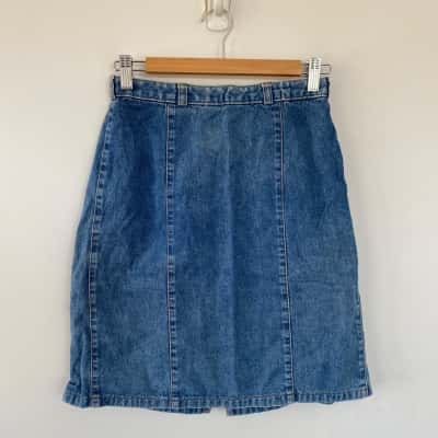R.M. Williams Blue Denim Mini Skirt  Size 27 