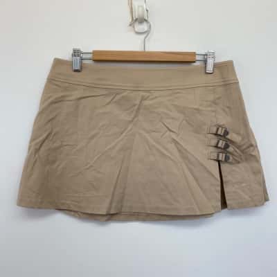 Princess Polly Taupe Back 2k Mini Skirt  Size 14 