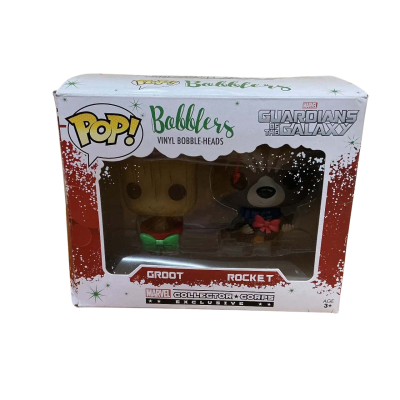 Pop vinyl Groot and Rocket 
