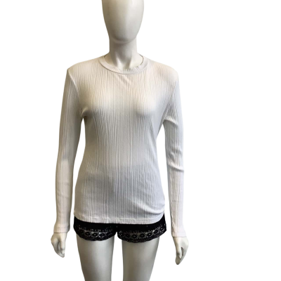 Country Road Women's Size M Long Sleeve T-shirt White 