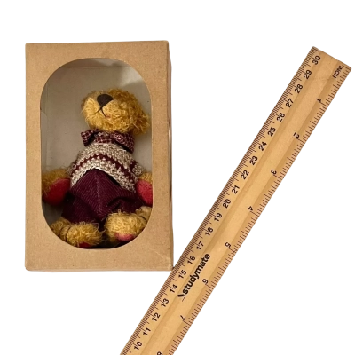 Hibernation Bear Plush Teddy in Gift Box – Knitted Outfit