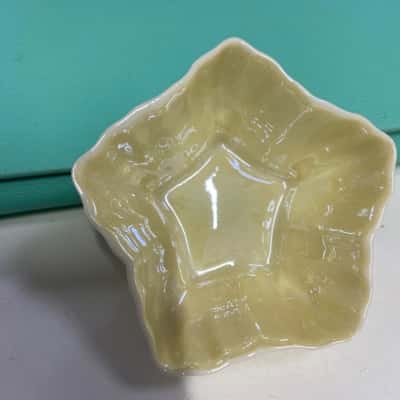 Belleek China Ireland star shaped open salt dish 