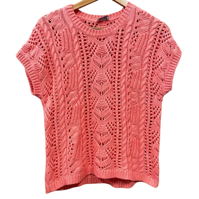 Sussan Coral Knit Short Sleeve Top Size XS 