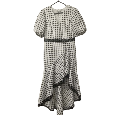 Women’s Asos Design  Size 14 Midi Dress Black  / White 