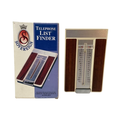 Sovereign Vintage Telephone List Finder - Unused in Original Box