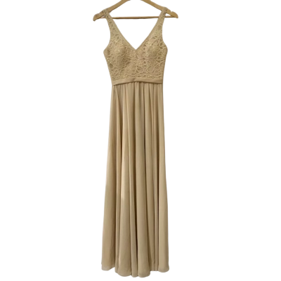 Morilee by Madeline Gardner Womens Size 4 Champagne Wedding Dress