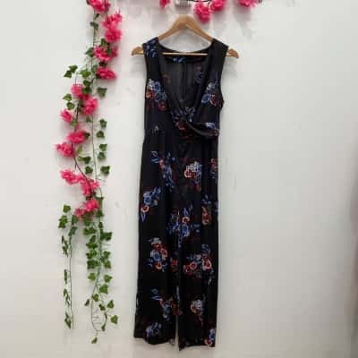Tokito Womens Sleeveless Maxi Dress Size 10 Black  / Blue / Floral / Red 