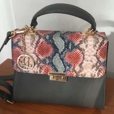  Kinds Of Grace Womens Handbag Animal print / Black  Vegan Leather.      HB1