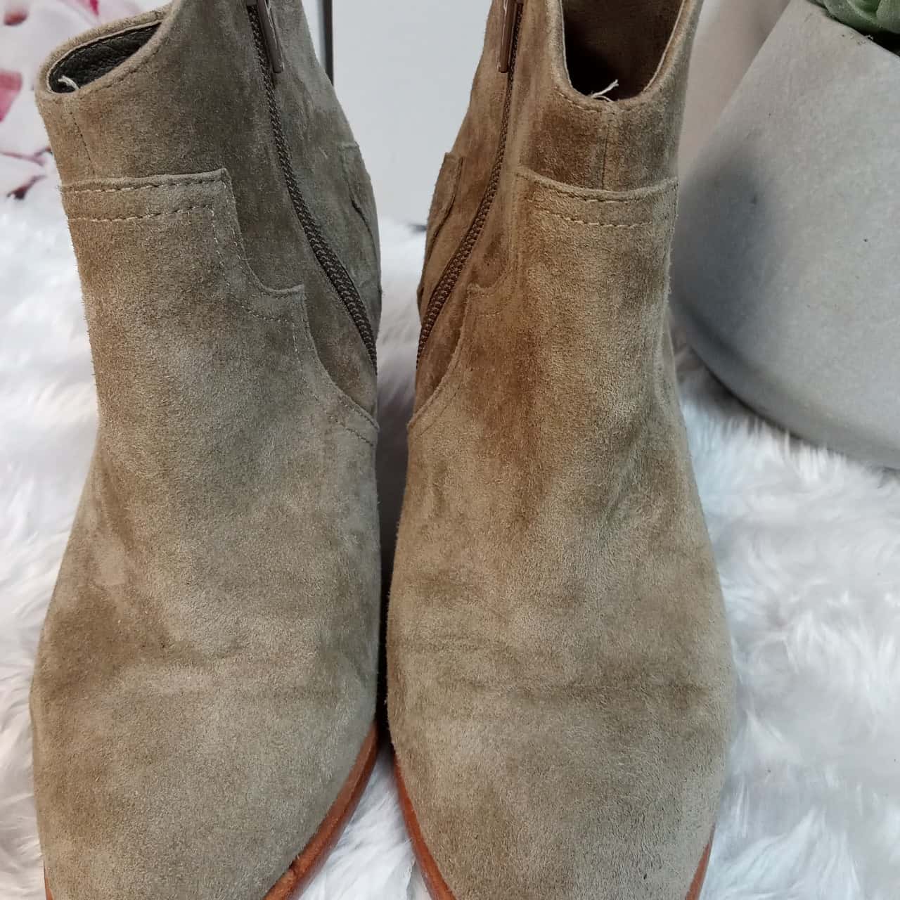 olive suede boots